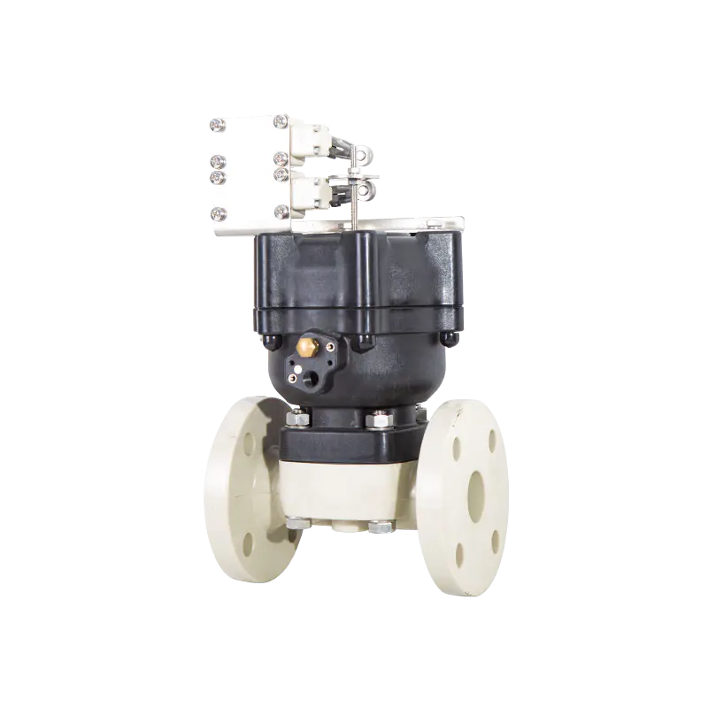 Pneumatic Flanged Diaphragm Valve-Plastic Actuator