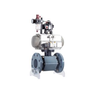 Pneumatic Three-piece Flanged Ball Valve